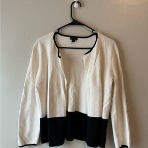 Ann Taylor Factory Ivory Knit Cardigan